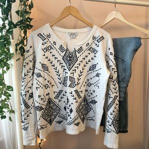 Light Tribal Print Sweater